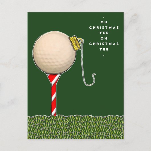 grappige golf kerstkaart feestdagenkaart (Voorkant)