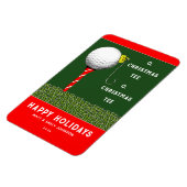 Grappige golf kerstkaart magneet (Linkerzijde)