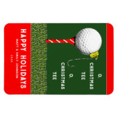 Grappige golf kerstkaart magneet (Horizontaal)