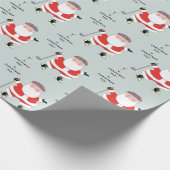 Grappige golf Kerstmis Cadeaupapier (Hoek)