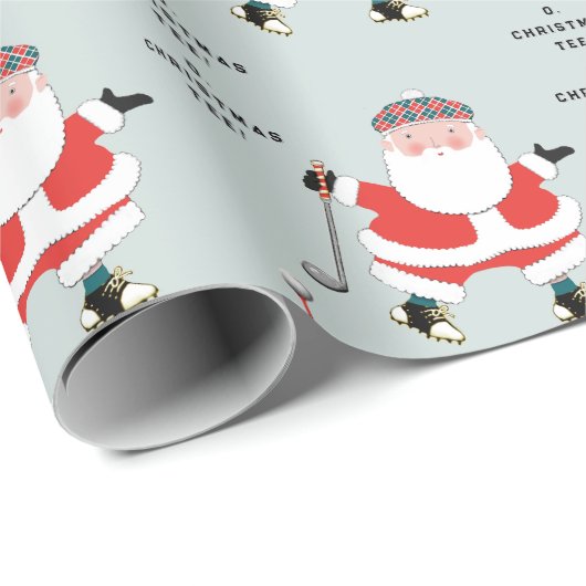 Grappige golf Kerstmis Cadeaupapier (Rol Hoek)