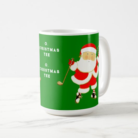 Grappige golf Kerstmis Koffiemok (Voorkant rechts)
