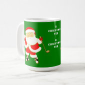 Grappige golf Kerstmis Koffiemok (Voorkant links)