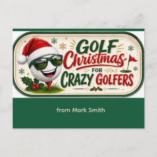 Grappige golf kerstzin voor golfers feestdagenkaart