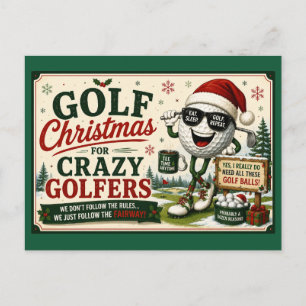 Grappige golf kerstzin voor golfers feestdagenkaart