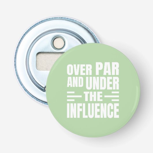 Grappige Golf Knop Flesopener Button Flesopener (Voorkant)