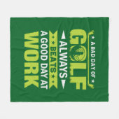 Grappige golf liefhebbers woordkunst fleece deken (Voorkant (Horizontaal))