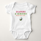 Grappige Golf Luiers en Birdies Romper (Voorkant)