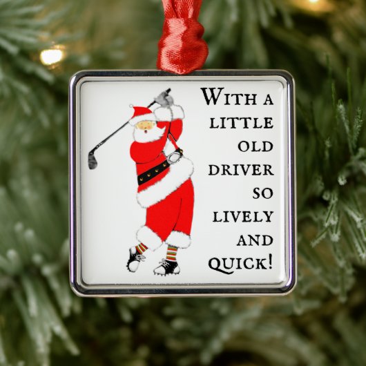 Grappige Golf Metalen Ornament (Boom)