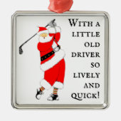 Grappige Golf Metalen Ornament (Voorkant)