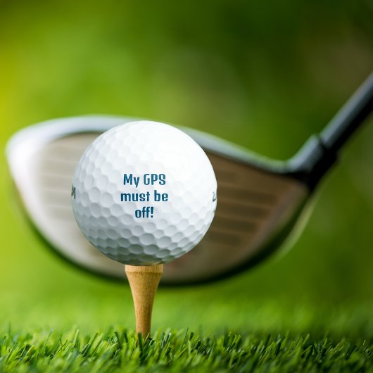 Grappige Golf “Mijn GPS moet defect zijn!” Persoon Golfballen