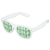 Grappige golf obsessie feestbril zonnebril (Gekanteld)