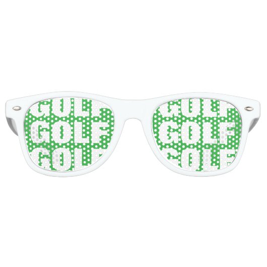 Grappige golf obsessie feestbril zonnebril (Voorkant)