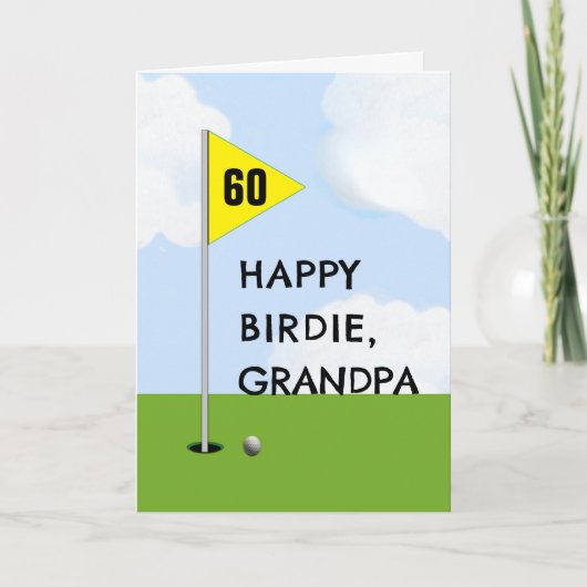 Grappige Golf Opa Verjaardag Kaart (Voorkant)