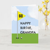 Grappige Golf Opa Verjaardag Kaart (Gele Bloem)