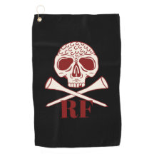 Grappige Golf Papa Monogram Retro Schedel Gekruist