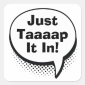 Grappige Golf Papa Scramble Pop Art Strips Filmcit Vierkante Sticker (Voorkant)