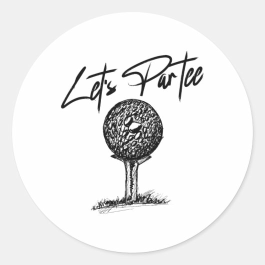 Grappige Golf Pun Ronde Sticker (Voorkant)