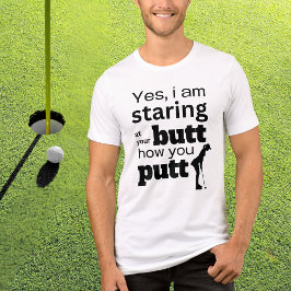 Grappige Golf Quote Staring Your Butt hoe je zet Tri-Blend Shirt