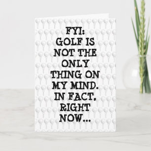 Grappige golf romantische Valentijnskaart Feestdagen Kaart