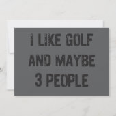 Grappige Golf Sarcastische Spreuken Golf  Kaart (Voorkant)