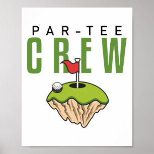 Grappige Golf Shirten Let's Par T-shirt Crew Golfe Poster