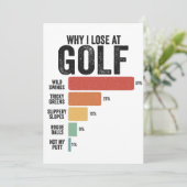 Grappige Golf Sport Waarom Ik Verlies Bij Golfen S Bedankkaart (Staand voorkant)