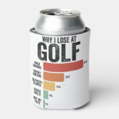 Grappige Golf Sport Waarom Ik Verlies Bij Golfspel Blikjeskoeler (Blikje Voorkant)