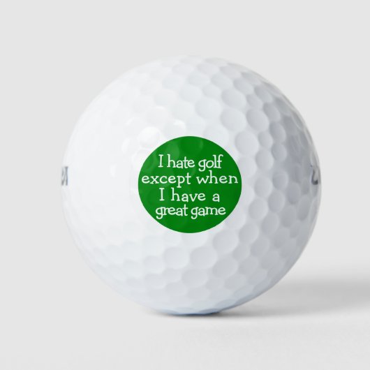 Grappige golf spreuk golfballen (Voorkant)