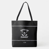 Grappige Golf Spreuk Modern Zwart Tote Bag (Voorkant)
