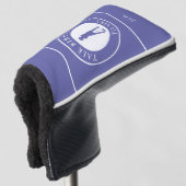 Grappige Golf Spreuk Vrouwelijk Aangepast Monogram Golfheadcover (3/4 voorkant)