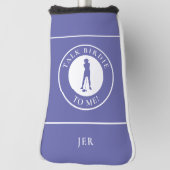 Grappige Golf Spreuk Vrouwelijk Aangepast Monogram Golfheadcover (Draai 90)