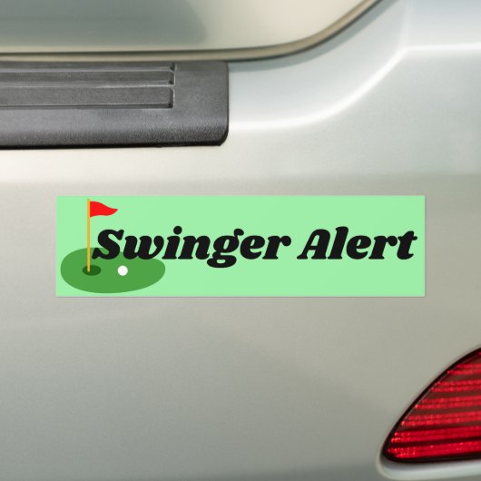 Grappige Golf Swinger Sticker auto (Op auto)