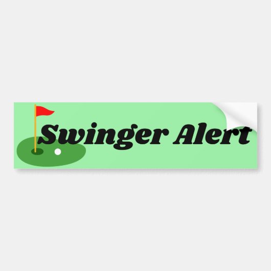 Grappige Golf Swinger Sticker auto (Voorkant)