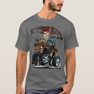Grappige Golf t Hotrod Golf Popping a Wheelie toon T-shirt