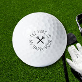 Grappige Golf Tee Tijd Is Mijn Happy Hour Modern Golfballen