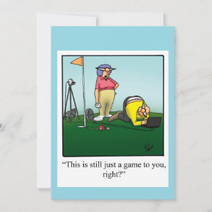 Grappige golf-thema uitnodiging voor een jubileumf