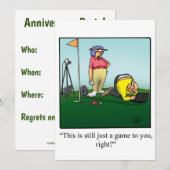 Grappige golf thematische trouwdag uitnodiging (Voorkant / Achterkant)