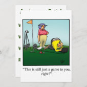 Grappige golf thematische trouwfeest uitnodiging (Voorkant / Achterkant)