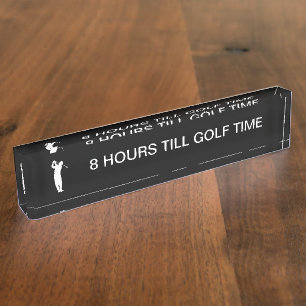 Grappige Golf Theme Desk Plaques Naambordje