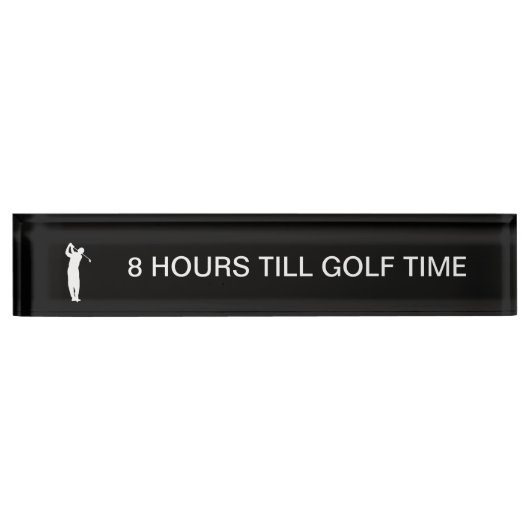 Grappige Golf Theme Desk Plaques Naambordje (Voorkant)