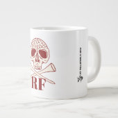 Grappige Golf Vader Monogram Retro Schedel Gekruis Grote Koffiekop (Voorkant rechts)