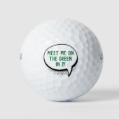 Grappige Golf Vader Ontmoet Me Op De Green In 2 St Golfballen (Voorkant)