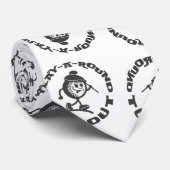 Grappige Golf Vader Retro Rubberen Slang Mascotte Stropdas (Opgerold)