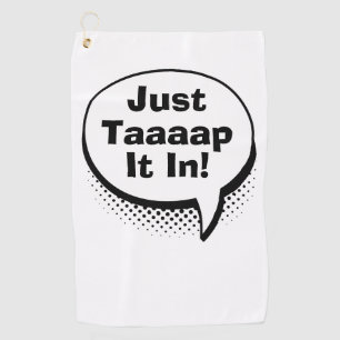 Grappige Golf Vader Scramble Pop Art Strips Quote Golfhanddoek