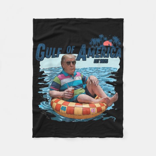 Grappige  Golf van Amerika 2025 Amerikaanse FLA Fleece Deken (Voorkant)