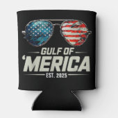 Grappige Golf van Amerika 2025 Retro zonnebril Blikjeskoeler (Achterkant)