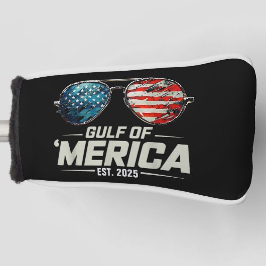 Grappige Golf van Amerika 2025 Retro zonnebril Golfheadcover (Voorkant)