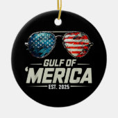 Grappige Golf van Amerika 2025 Retro zonnebril Keramisch Ornament (Voorkant)