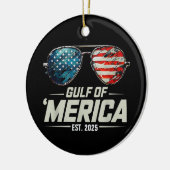 Grappige Golf van Amerika 2025 Retro zonnebril Keramisch Ornament (Links)
